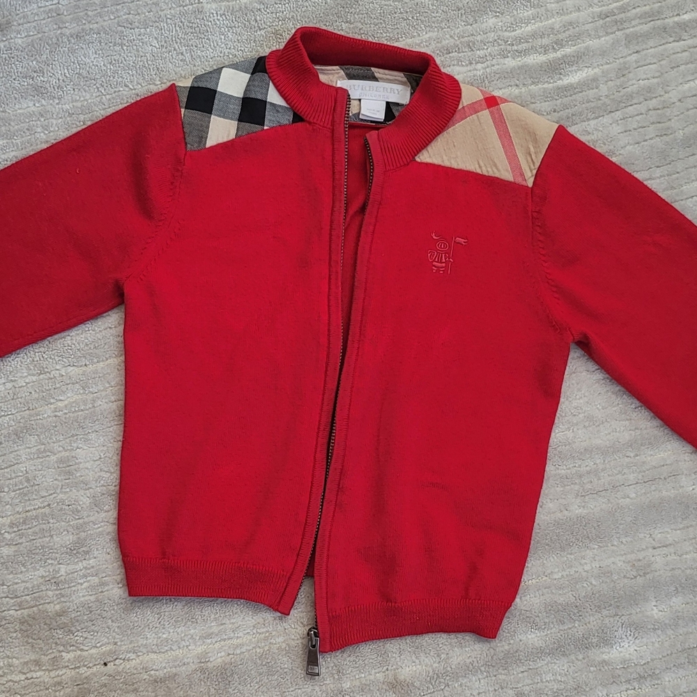 SOLD 🥳🥳🥳 BURBERRY Boy's Red Checkered Designer Jacket